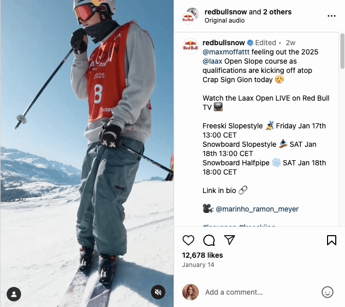 instagram trends creative camera work example red bull