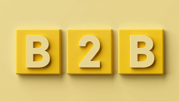 Scrabble letters spelling B2B