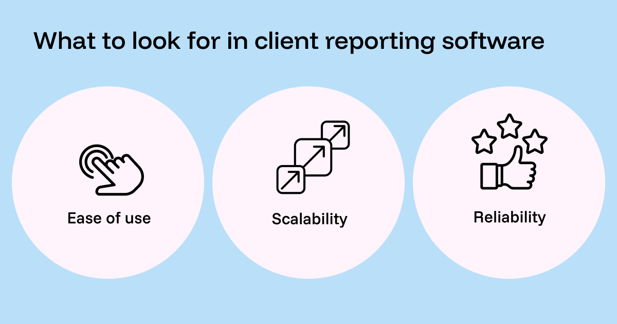 What to look for in reporting software