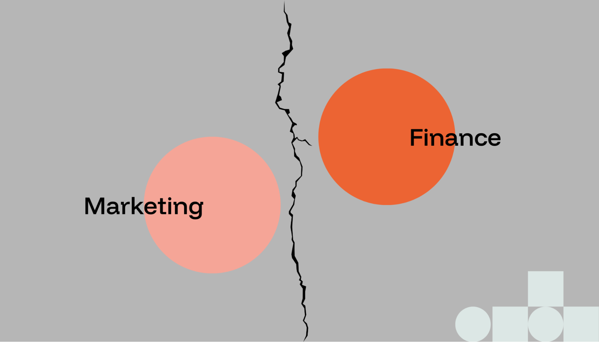 Illustration of marketing and finance misalignment causing campaign delays and confusion