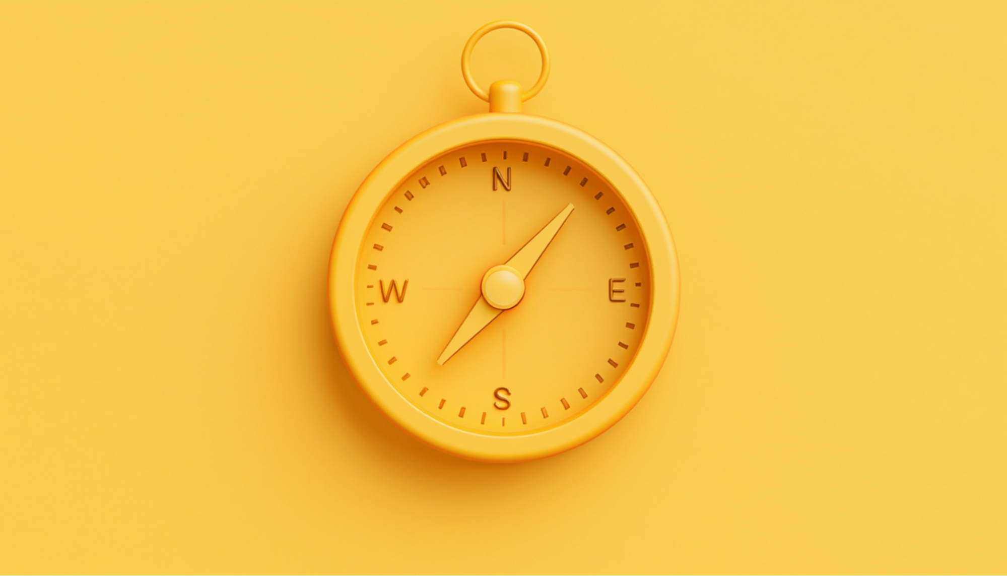 A compass on a pastel background