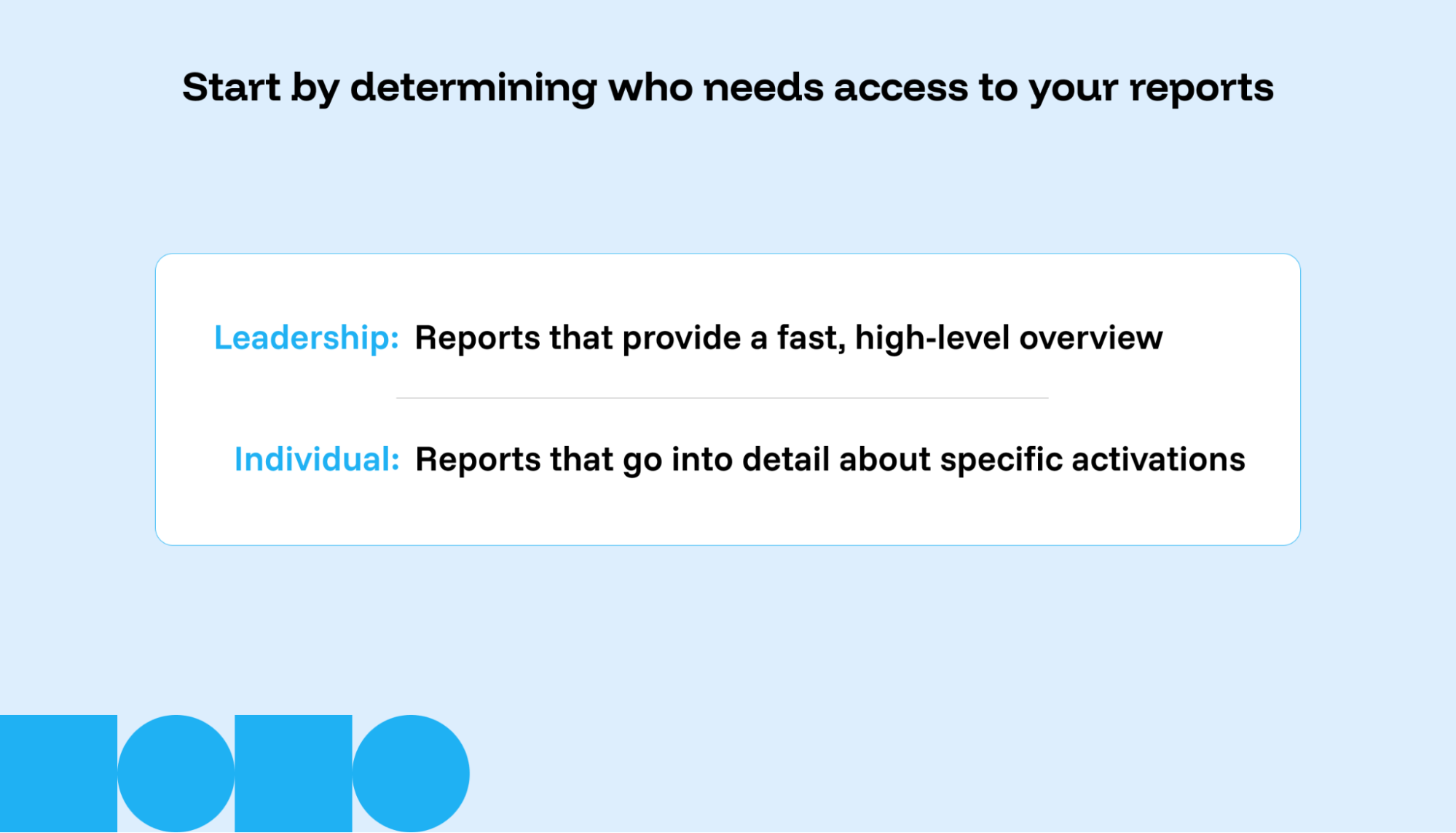 automated reporting tool dashboard requirements