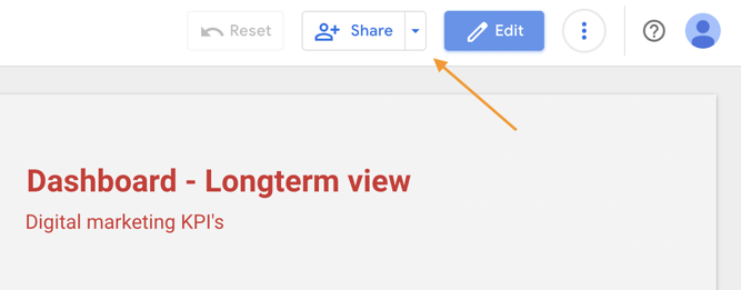 Step 1 of Data Studio Reporting automation
